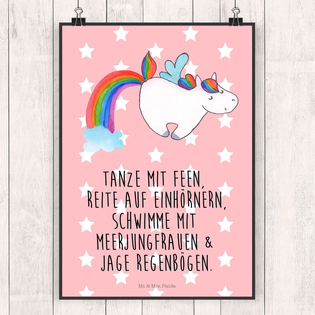 Poster Einhorn Pegasus Poster, Wandposter, Bild, Wanddeko, Küchenposter, Kinderposter, Wanddeko Bild, Raumdekoration, Wanddekoration, Handgemaltes Poster, Mr. & Mrs. Panda Poster, Designposter, Kunstdruck, Posterdruck, Einhorn, Einhörner, Einhorn Deko, Pegasus, Unicorn, Regenbogen, Spielen, Realität, Glitzer, Erwachsenwerden