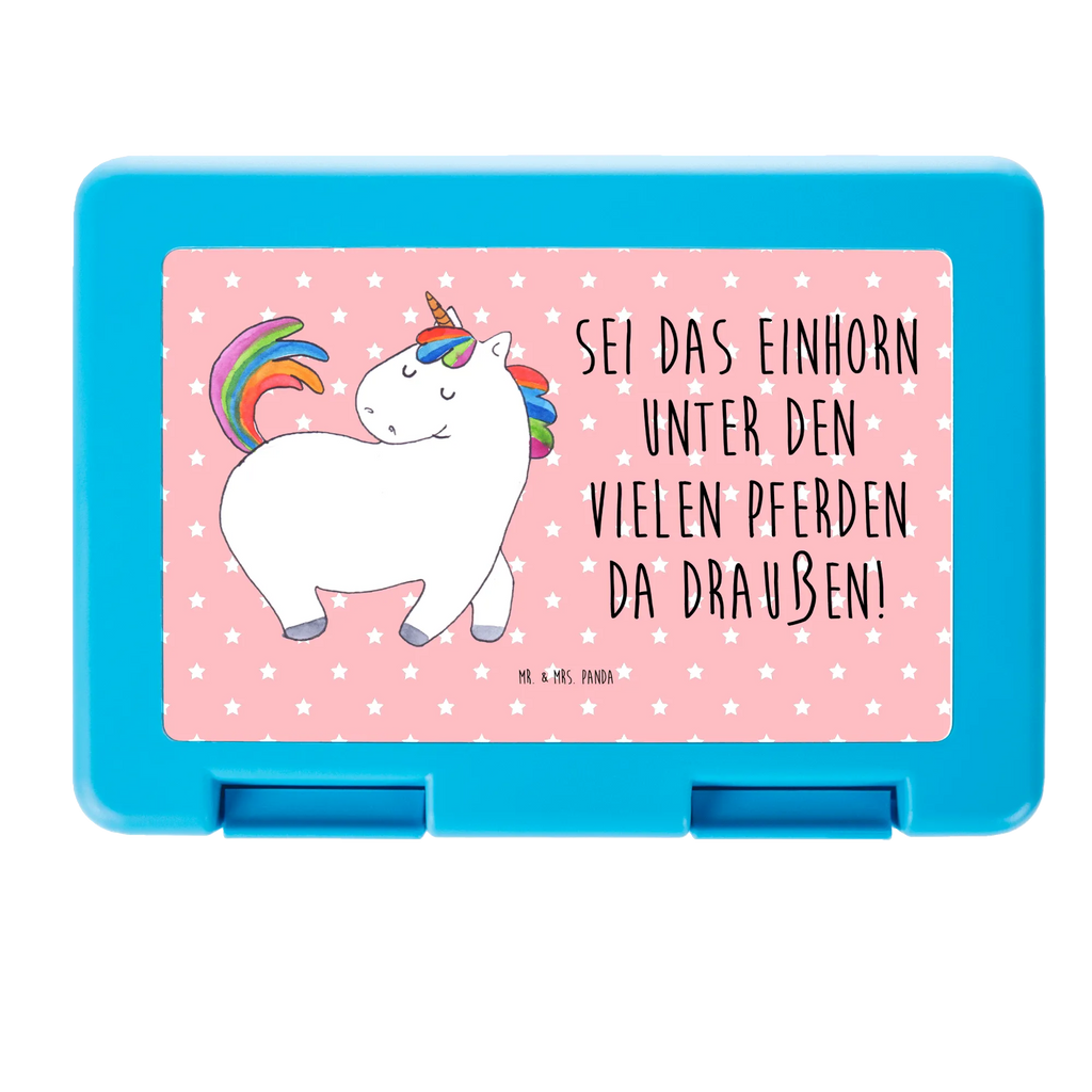 Brotdose Einhorn Stolzieren Brotbox, Snackbox, Lunch box, Butterbrotdose, Brotzeitbox, Einhorn, Einhörner, Einhorn Deko, Pegasus, Unicorn, stolz, anders, bunt, Pferd, Reiter, Reiten, Freundin, Geschenk