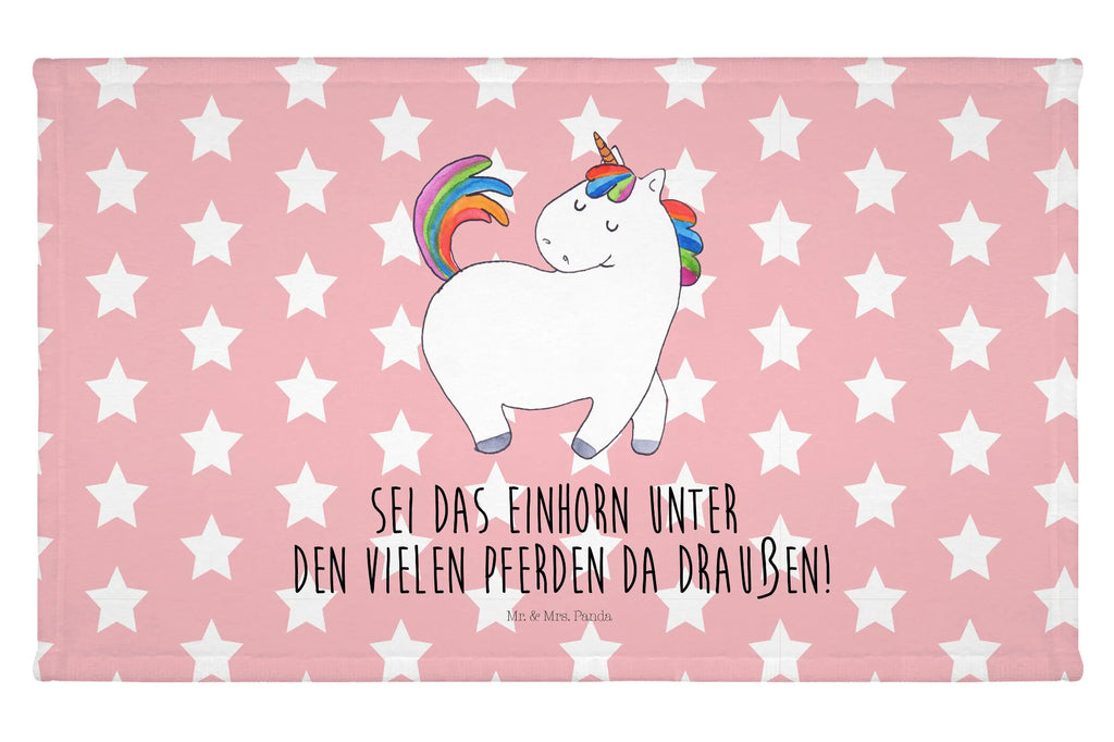 Handtuch Einhorn Stolzieren Handtuch, Badehandtuch, Badezimmer, Handtücher, groß, Kinder, Baby, Einhorn, Einhörner, Einhorn Deko, Pegasus, Unicorn, stolz, anders, bunt, Pferd, Reiter, Reiten, Freundin, Geschenk