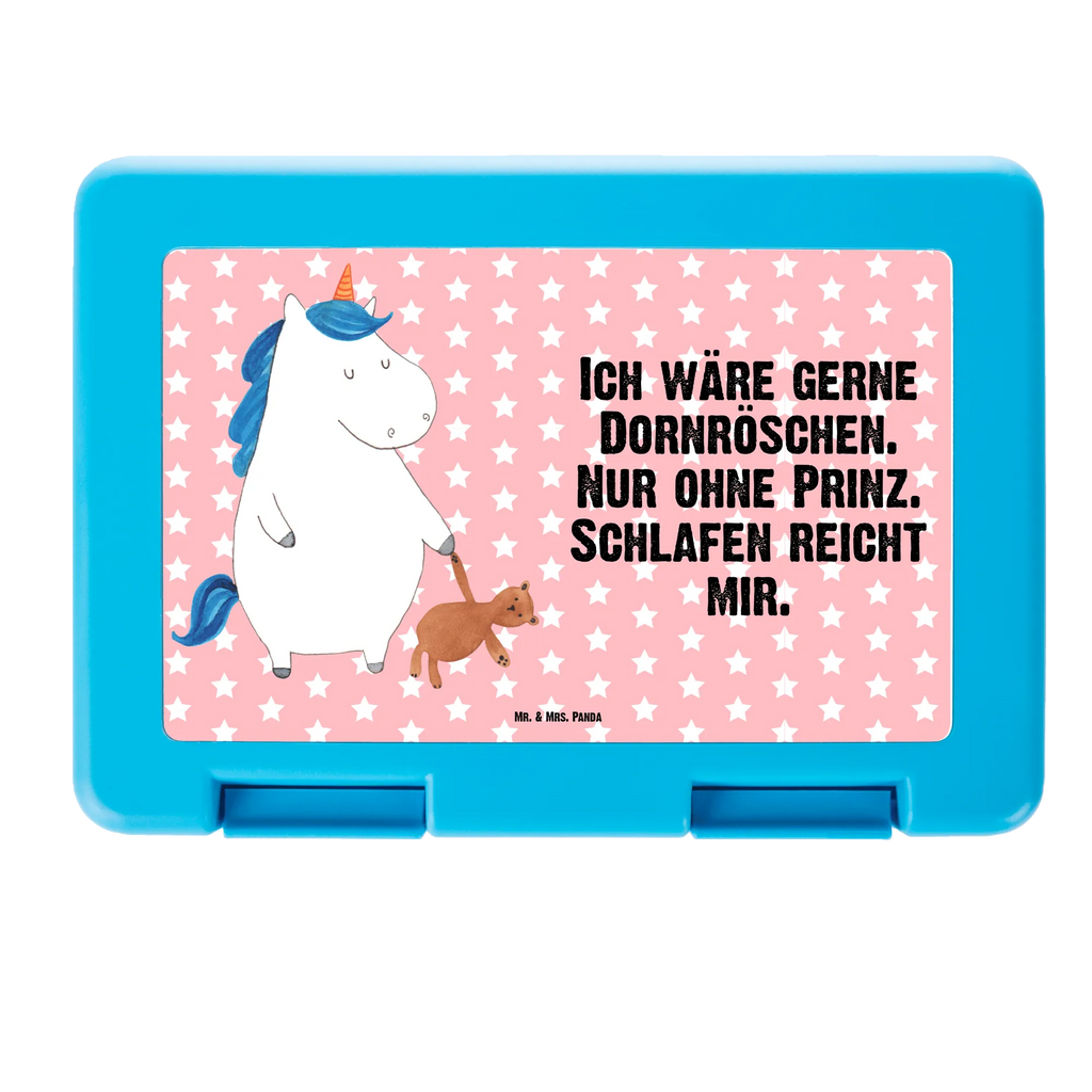 Brotdose Einhorn Teddy Brotbox, Snackbox, Lunch box, Butterbrotdose, Brotzeitbox, Einhorn, Einhörner, Einhorn Deko, Pegasus, Unicorn, schlafen, gute Nacht, Single, Bett, Träumen, Freundin, Singleleben