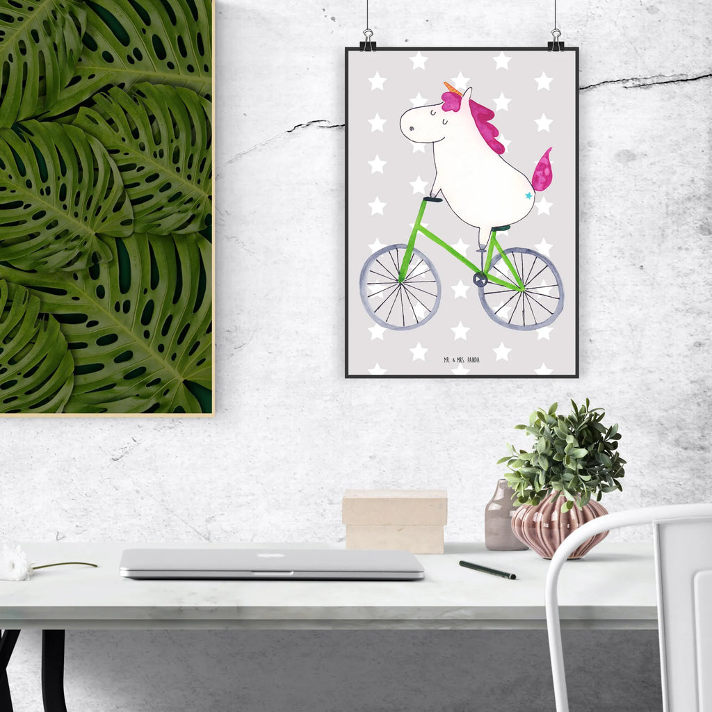 Poster Einhorn Radfahrer Poster, Wandposter, Bild, Wanddeko, Küchenposter, Kinderposter, Wanddeko Bild, Raumdekoration, Wanddekoration, Handgemaltes Poster, Mr. & Mrs. Panda Poster, Designposter, Kunstdruck, Posterdruck, Einhorn, Einhörner, Einhorn Deko, Pegasus, Unicorn, Radfahren, Radfahrer, Rad, Bike, Feenstaub, Konfetti, Luxusproblem, Kummer, Liebeskummer