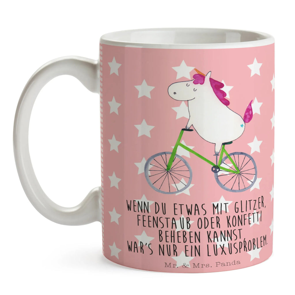 Tasse Einhorn Radfahrer Tasse, Kaffeetasse, Teetasse, Becher, Kaffeebecher, Teebecher, Keramiktasse, Porzellantasse, Büro Tasse, Geschenk Tasse, Tasse Sprüche, Tasse Motive, Kaffeetassen, Tasse bedrucken, Designer Tasse, Cappuccino Tassen, Schöne Teetassen, Einhorn, Einhörner, Einhorn Deko, Pegasus, Unicorn, Radfahren, Radfahrer, Rad, Bike, Feenstaub, Konfetti, Luxusproblem, Kummer, Liebeskummer