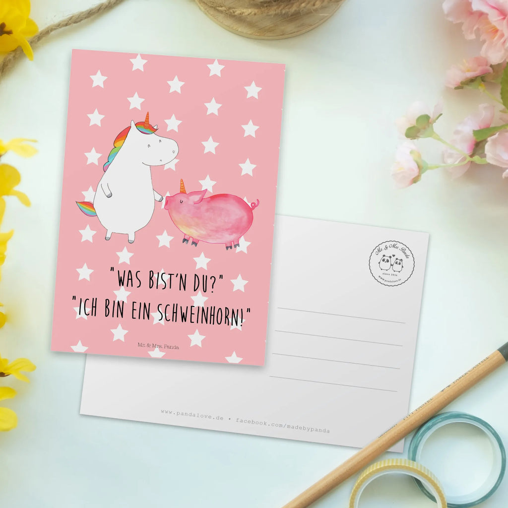 Postkarte Einhorn Schwein Postkarte, Karte, Geschenkkarte, Grußkarte, Einladung, Ansichtskarte, Geburtstagskarte, Einladungskarte, Dankeskarte, Ansichtskarten, Einladung Geburtstag, Einladungskarten Geburtstag, Einhorn, Einhörner, Einhorn Deko, Pegasus, Unicorn, Freundschaft, Schweinhorn, Schwein, Freundin, Schweinchen