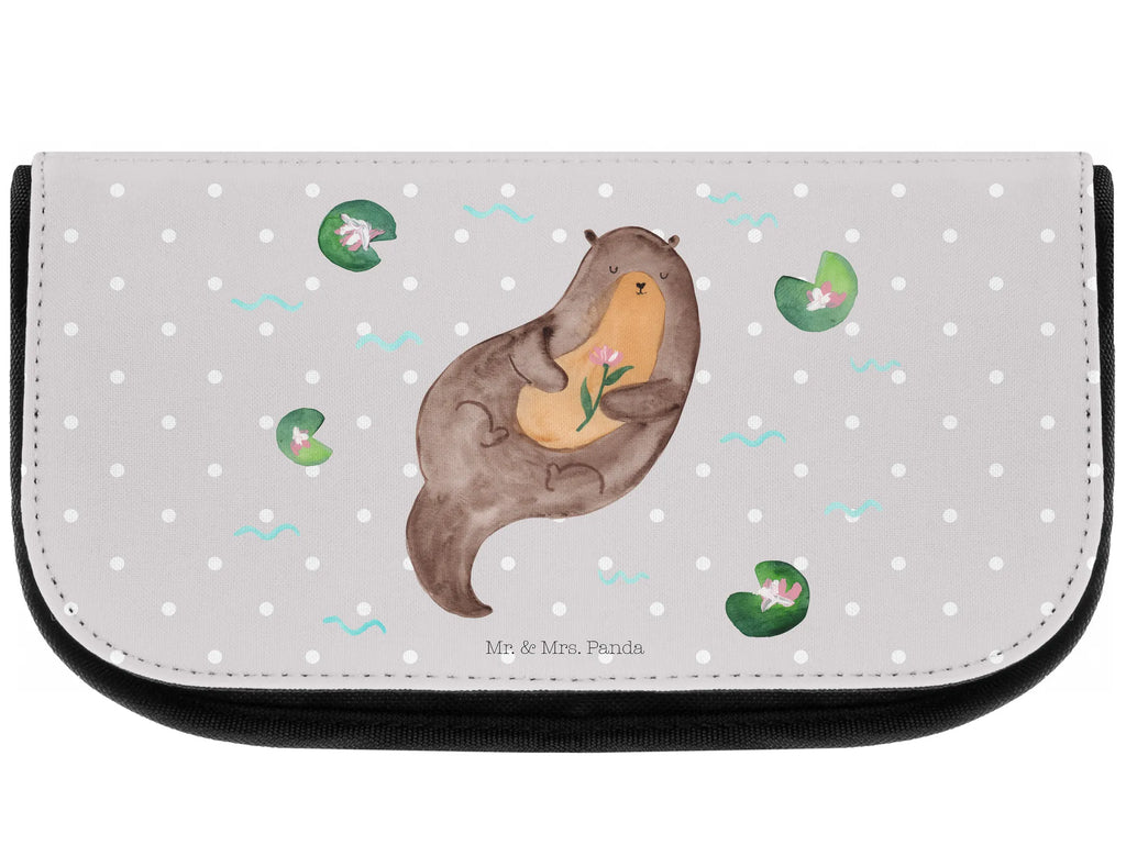 Kosmetiktasche Otter mit Seerose Kosmetikbeutel, Kulturtasche, Kulturbeutel, Schminktasche, Make-Up Tasche, Kosmetiktasche, Beauty Bag, Kosmetiktasche Damen, Make Up Tasche, Kosmetik Tasche, Kosmetiktasche Klein, Kleine Kosmetiktasche, Schminktasche Klein, Kosmetiktasche Mit Fächern, Schminktäschen, Schminke Tasche, Kosmetiktaschen Damen, Beauty Case, Schmink Täschchen, Otter, Fischotter, Seeotter, Otter Seeotter See Otter