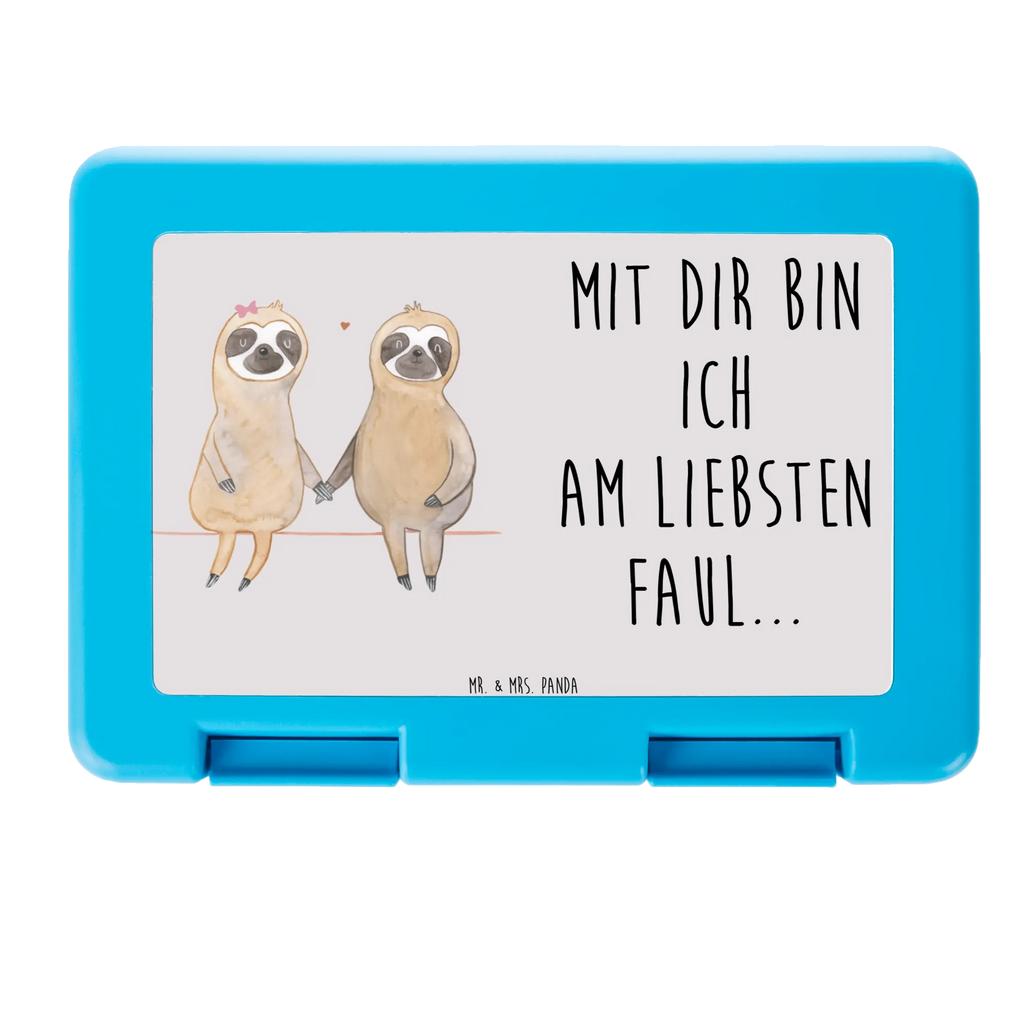 Brotdose Faultier Pärchen Brotbox, Snackbox, Lunch box, Butterbrotdose, Brotzeitbox, Faultier, Faultier Geschenk, Faultier Deko, Faultiere, faul, Lieblingstier, Liebe, Liebespaar, Faultierliebe, Faultierpärchen, verliebt, verlobt, gemeinsam, relaxen, Pärchen, Beziehung, Langsamkeit