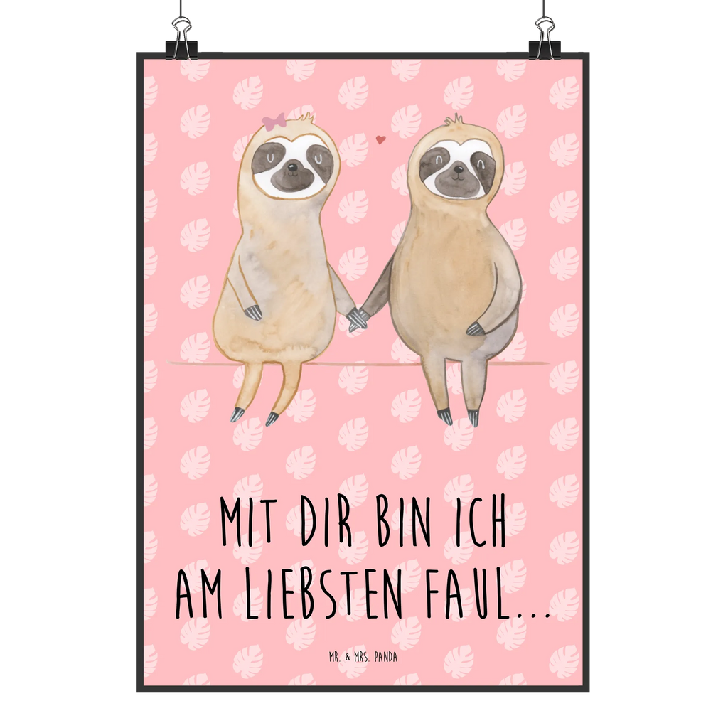 Poster Faultier Pärchen Poster, Wandposter, Bild, Wanddeko, Küchenposter, Kinderposter, Wanddeko Bild, Raumdekoration, Wanddekoration, Handgemaltes Poster, Mr. & Mrs. Panda Poster, Designposter, Kunstdruck, Posterdruck, Faultier, Faultier Geschenk, Faultier Deko, Faultiere, faul, Lieblingstier, Liebe, Liebespaar, Faultierliebe, Faultierpärchen, verliebt, verlobt, gemeinsam, relaxen, Pärchen, Beziehung, Langsamkeit