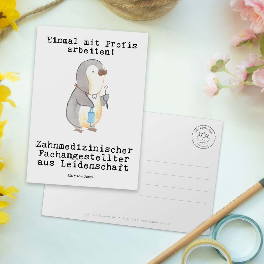 Postkarte Zahnmedizinischer Fachangestellter aus Leidenschaft Postkarte, Karte, Geschenkkarte, Grußkarte, Einladung, Ansichtskarte, Geburtstagskarte, Einladungskarte, Dankeskarte, Ansichtskarten, Einladung Geburtstag, Einladungskarten Geburtstag, Beruf, Ausbildung, Jubiläum, Abschied, Rente, Kollege, Kollegin, Geschenk, Schenken, Arbeitskollege, Mitarbeiter, Firma, Danke, Dankeschön