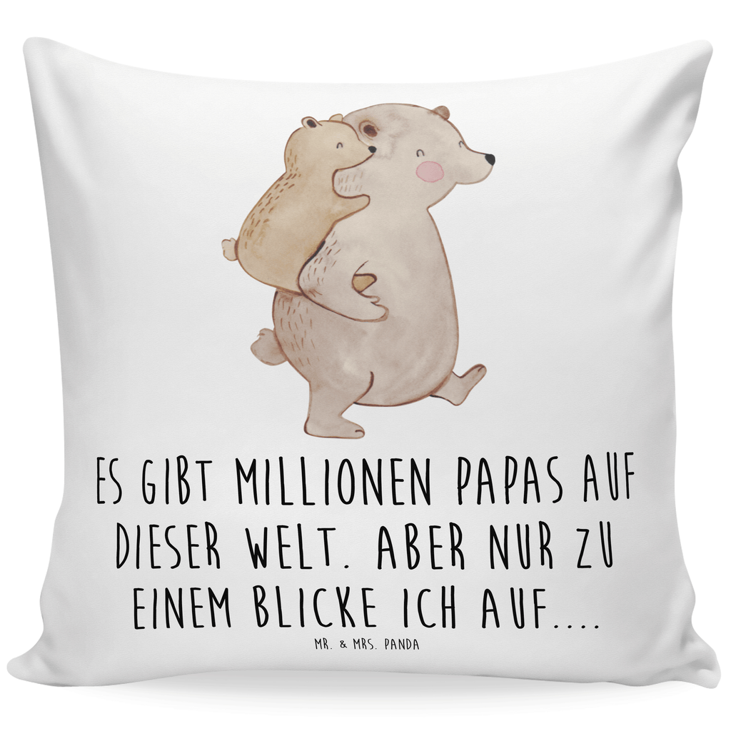 40x40 Kissen Papa Bär Kissenhülle, Kopfkissen, Sofakissen, Dekokissen, Motivkissen, Familie, Vatertag, Muttertag, Bruder, Schwester, Mama, Papa, Oma, Opa, Geschenk, Vater, Papi, Vati, Onkel, Geburtstag