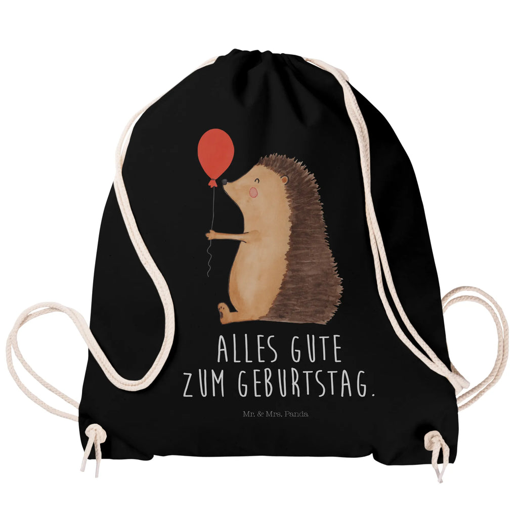 Sportbeutel Igel mit Luftballon Sportbeutel, Turnbeutel, Beutel, Sporttasche, Tasche, Stoffbeutel, Sportbeutel Kinder, Gymsack, Beutel Rucksack, Kleine Sporttasche, Sportzubehör, Turnbeutel Baumwolle, Tiermotive, Gute Laune, lustige Sprüche, Tiere, Igel, Geburtstag, Herzlichen Glückwunsch, Glückwunsch, Geburtstagskind, Ballon, Happy Birthday