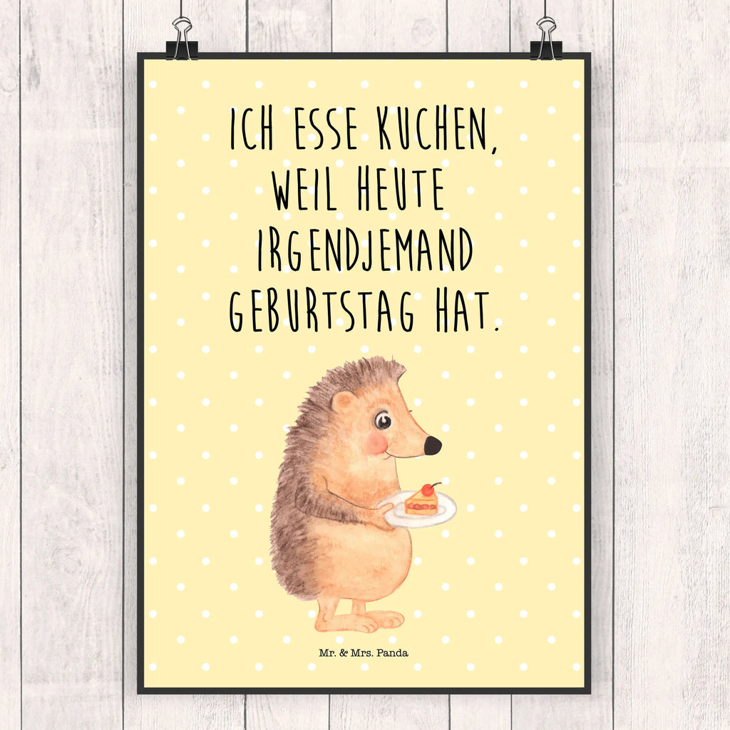 Poster Igel Kuchenstück Poster, Wandposter, Bild, Wanddeko, Küchenposter, Kinderposter, Wanddeko Bild, Raumdekoration, Wanddekoration, Handgemaltes Poster, Mr. & Mrs. Panda Poster, Designposter, Kunstdruck, Posterdruck, Tiermotive, Gute Laune, lustige Sprüche, Tiere, Igel, Essen Spruch, Kuchen, Backen Geschenk, Kuchen backen, Einladung Party, Geburtstagskuchen, Torte