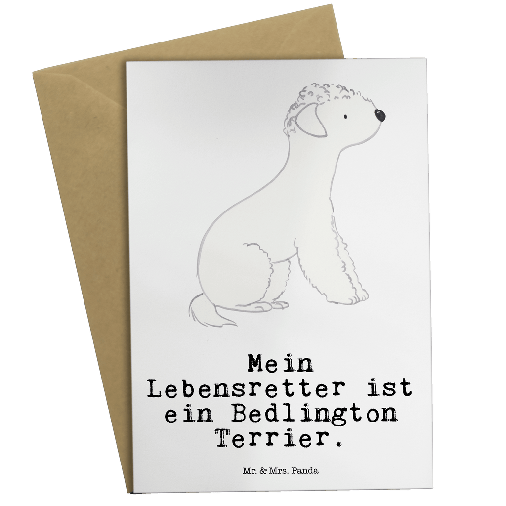 Grußkarte Bedlington Terrier Lebensretter Grußkarte, Klappkarte, Einladungskarte, Glückwunschkarte, Hochzeitskarte, Geburtstagskarte, Karte, Ansichtskarten, Hund, Hunderasse, Rassehund, Hundebesitzer, Geschenk, Tierfreund, Schenken, Welpe, Bedlington Terrier, Terrier