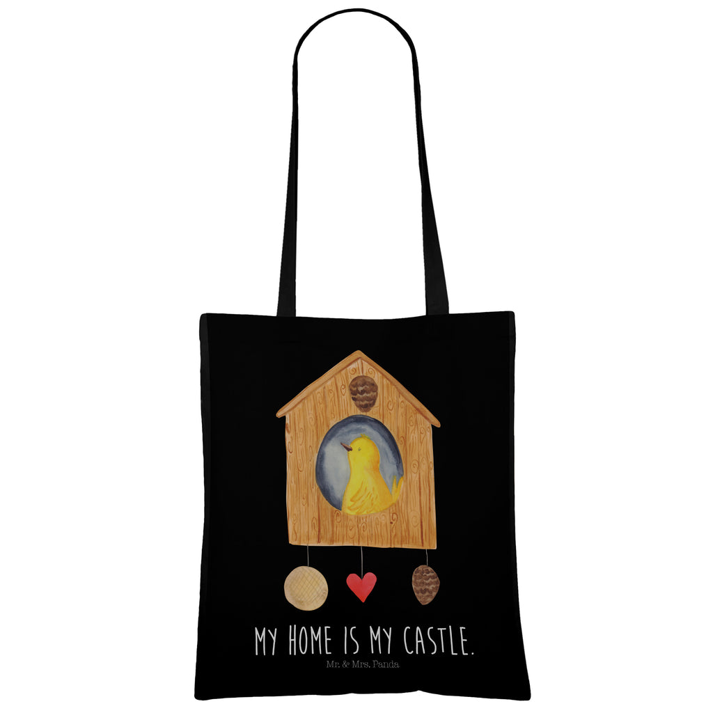 Tragetasche Vogel Haus Beuteltasche, Beutel, Einkaufstasche, Jutebeutel, Stoffbeutel, Tasche, Shopper, Umhängetasche, Strandtasche, Schultertasche, Stofftasche, Tragetasche, Badetasche, Jutetasche, Einkaufstüte, Laptoptasche, Tiermotive, Gute Laune, lustige Sprüche, Tiere, Vogel, Vögel, Vogelhaus, Vogelhäuschen, Home sweet home, Zuhause, Nest, Eigenheim, Familie, Wohnung, Haus, unser Haus, Lieblingsort, Castle