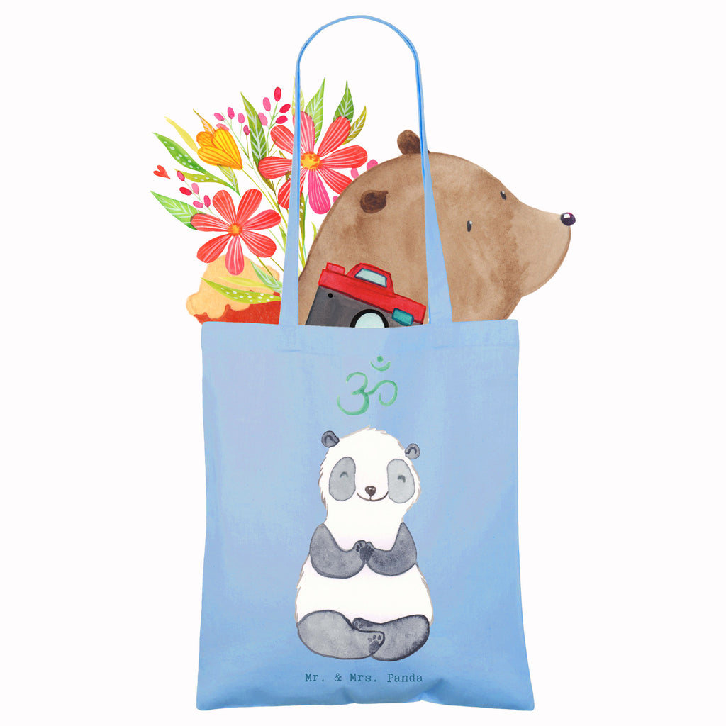 Tragetasche Panda Meditieren Medizin Beuteltasche, Beutel, Einkaufstasche, Jutebeutel, Stoffbeutel, Tasche, Shopper, Umhängetasche, Strandtasche, Schultertasche, Stofftasche, Tragetasche, Badetasche, Jutetasche, Einkaufstüte, Laptoptasche, Geschenk, Sport, Sportart, Hobby, Schenken, Danke, Dankeschön, Auszeichnung, Gewinn, Sportler, Meditieren, Meditation, Meditationskurs