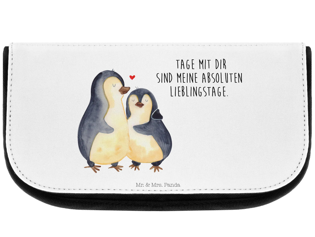 Kosmetiktasche Pinguin umarmend Kosmetikbeutel, Kulturtasche, Kulturbeutel, Schminktasche, Make-Up Tasche, Kosmetiktasche, Beauty Bag, Kosmetiktasche Damen, Make Up Tasche, Kosmetik Tasche, Kosmetiktasche Klein, Kleine Kosmetiktasche, Schminktasche Klein, Kosmetiktasche Mit Fächern, Schminktäschen, Schminke Tasche, Kosmetiktaschen Damen, Beauty Case, Schmink Täschchen, Pinguin, Liebe, Liebespaar, Liebesbeweis, Liebesgeschenk, Verlobung, Jahrestag, Hochzeitstag, Hochzeit, Hochzeitsgeschenk