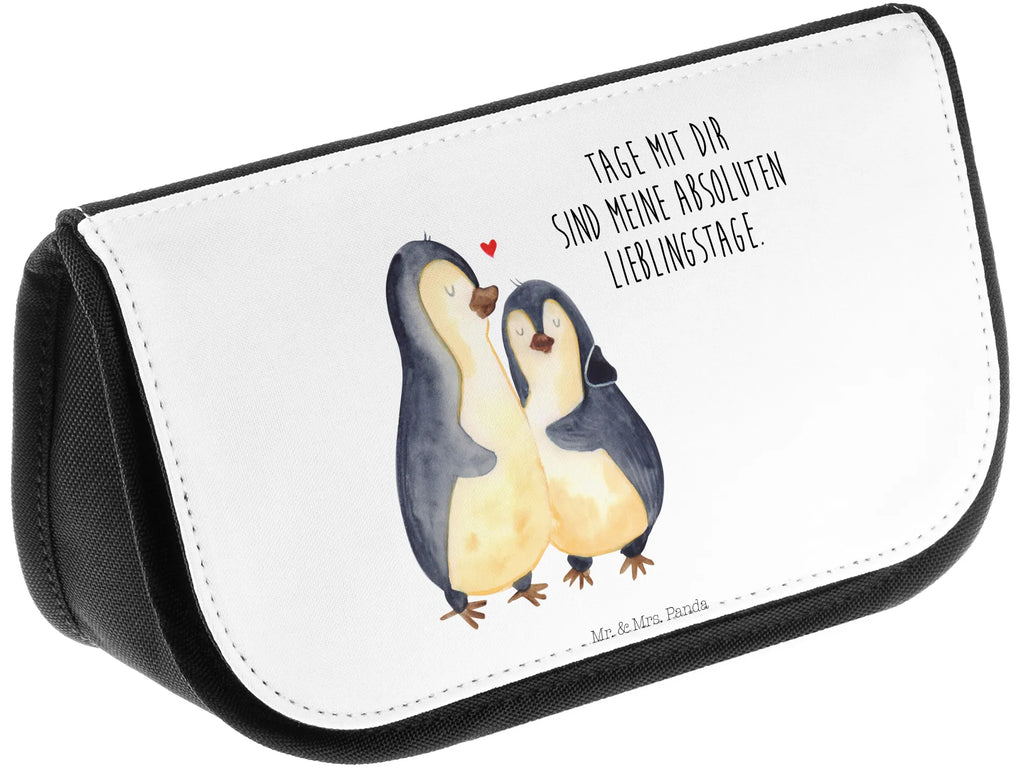 Kosmetiktasche Pinguin umarmend Kosmetikbeutel, Kulturtasche, Kulturbeutel, Schminktasche, Make-Up Tasche, Kosmetiktasche, Beauty Bag, Kosmetiktasche Damen, Make Up Tasche, Kosmetik Tasche, Kosmetiktasche Klein, Kleine Kosmetiktasche, Schminktasche Klein, Kosmetiktasche Mit Fächern, Schminktäschen, Schminke Tasche, Kosmetiktaschen Damen, Beauty Case, Schmink Täschchen, Pinguin, Liebe, Liebespaar, Liebesbeweis, Liebesgeschenk, Verlobung, Jahrestag, Hochzeitstag, Hochzeit, Hochzeitsgeschenk