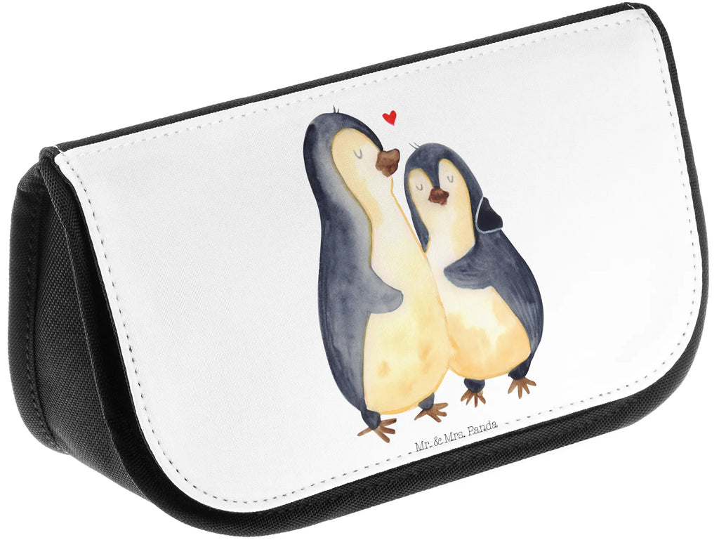 Kosmetiktasche Pinguin umarmend Kosmetikbeutel, Kulturtasche, Kulturbeutel, Schminktasche, Make-Up Tasche, Kosmetiktasche, Beauty Bag, Kosmetiktasche Damen, Make Up Tasche, Kosmetik Tasche, Kosmetiktasche Klein, Kleine Kosmetiktasche, Schminktasche Klein, Kosmetiktasche Mit Fächern, Schminktäschen, Schminke Tasche, Kosmetiktaschen Damen, Beauty Case, Schmink Täschchen, Pinguin, Liebe, Liebespaar, Liebesbeweis, Liebesgeschenk, Verlobung, Jahrestag, Hochzeitstag, Hochzeit, Hochzeitsgeschenk