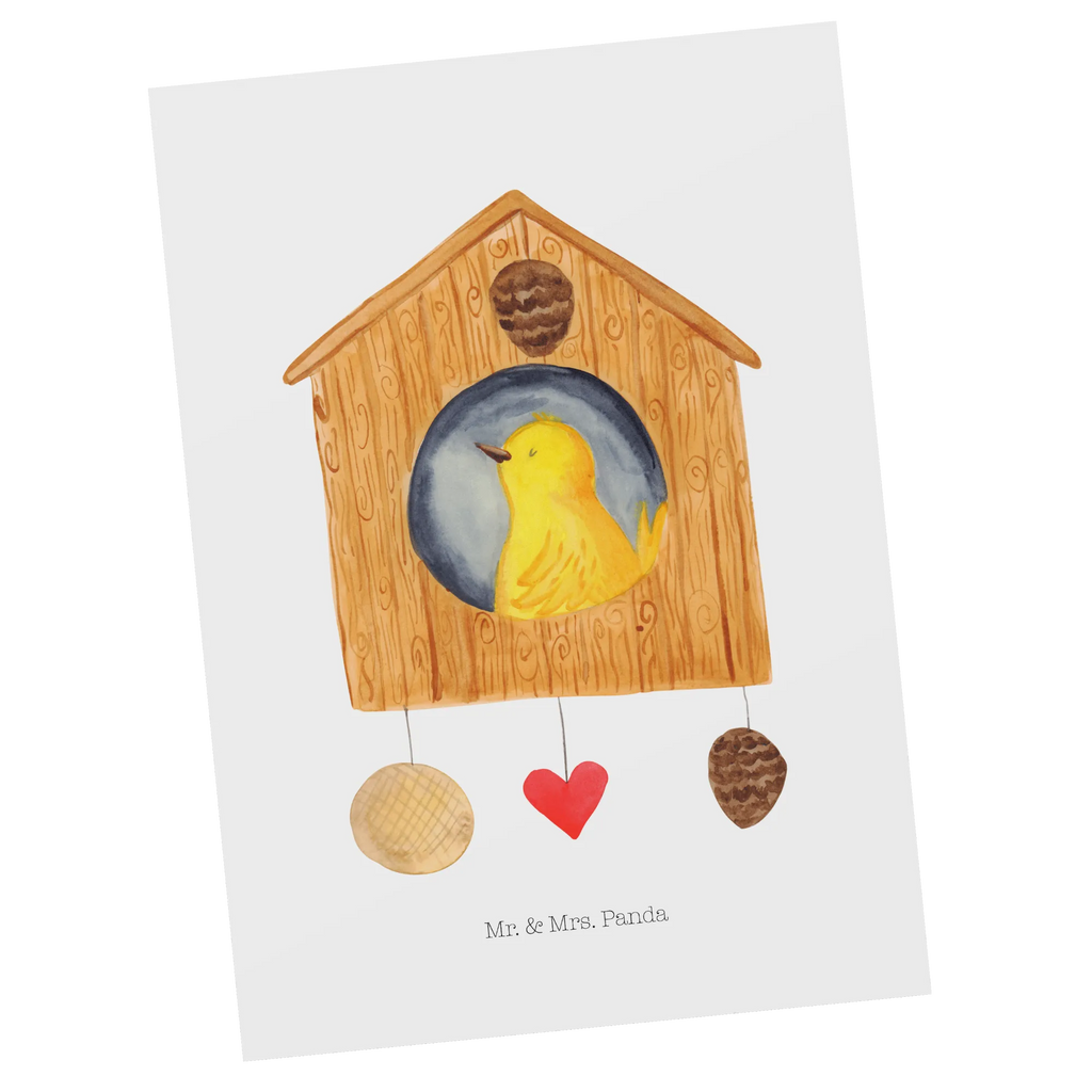 Postkarte Vogelhaus sweet Home Postkarte, Karte, Geschenkkarte, Grußkarte, Einladung, Ansichtskarte, Geburtstagskarte, Einladungskarte, Dankeskarte, Ansichtskarten, Einladung Geburtstag, Einladungskarten Geburtstag, Tiermotive, Gute Laune, lustige Sprüche, Tiere, Vogelhaus, Vogel, Home sweet Home, Einzug, Umzug, Geschenk, Einzugsgeschenk, Hausbau, Haus