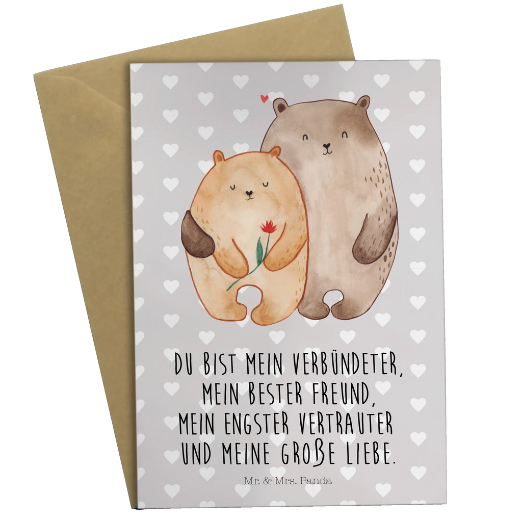 Grußkarte Bären Liebe Grußkarte, Klappkarte, Einladungskarte, Glückwunschkarte, Hochzeitskarte, Geburtstagskarte, Karte, Ansichtskarten, Liebe, Partner, Freund, Freundin, Ehemann, Ehefrau, Heiraten, Verlobung, Heiratsantrag, Liebesgeschenk, Jahrestag, Hocheitstag, Verliebt, Verlobt, Verheiratet, Geschenk Freundin, Geschenk Freund, Liebesbeweis, Hochzeitstag, Geschenk Hochzeit, Bären, Bärchen, Bär