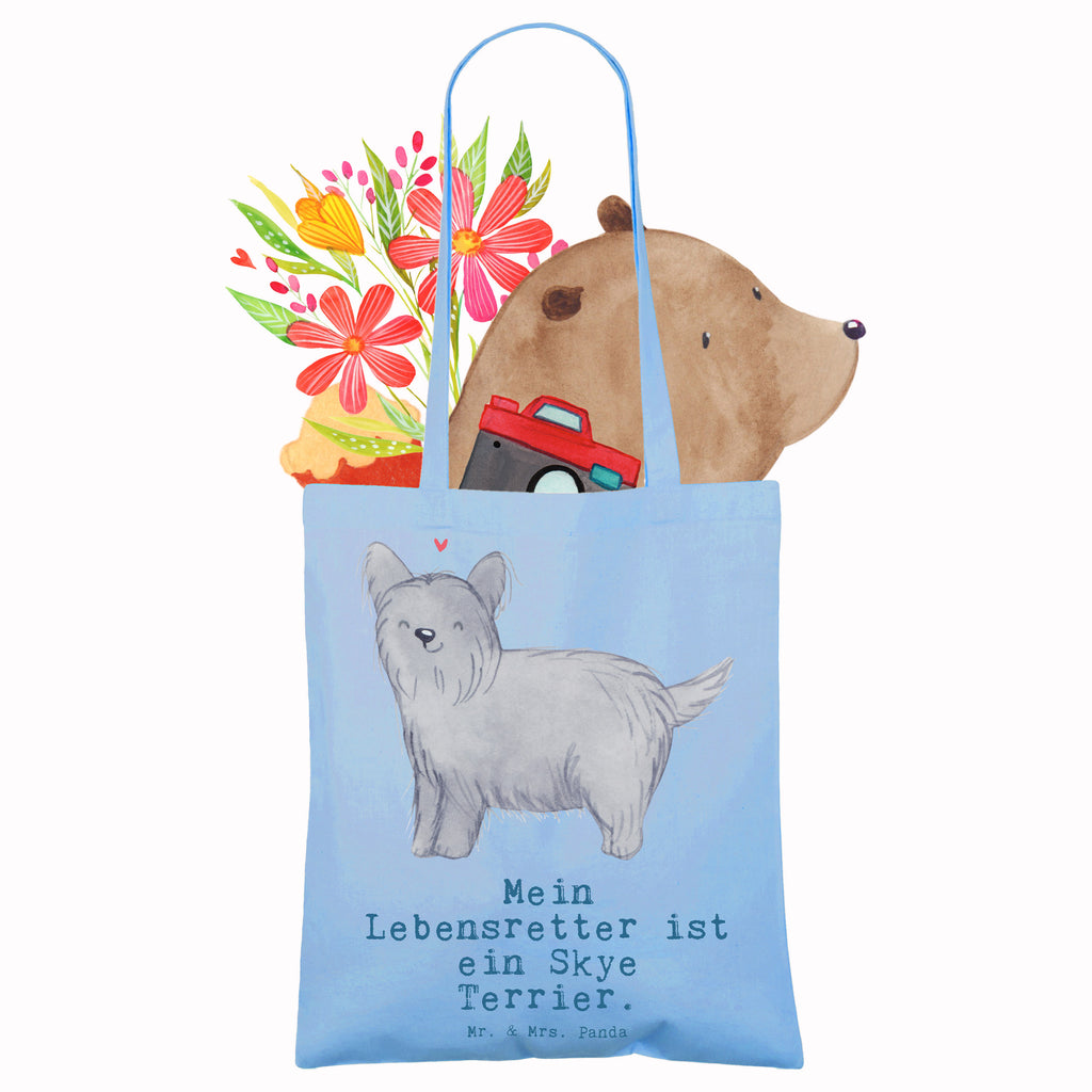 Tragetasche Skye Terrier Lebensretter Beuteltasche, Beutel, Einkaufstasche, Jutebeutel, Stoffbeutel, Tasche, Shopper, Umhängetasche, Strandtasche, Schultertasche, Stofftasche, Tragetasche, Badetasche, Jutetasche, Einkaufstüte, Laptoptasche, Hund, Hunderasse, Rassehund, Hundebesitzer, Geschenk, Tierfreund, Schenken, Welpe, Skye Terrier, Terrier