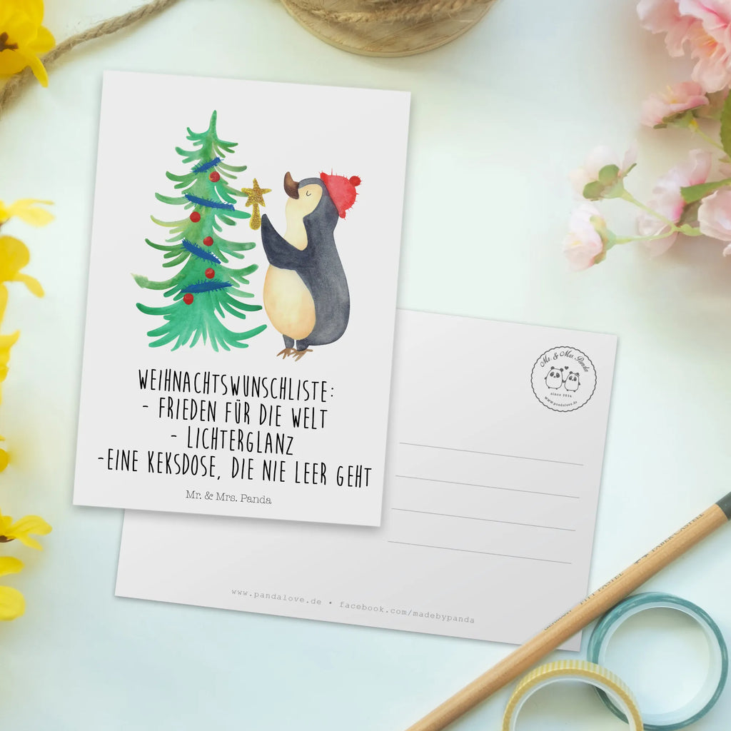 Postkarte Pinguin Weihnachtsbaum Postkarte, Karte, Geschenkkarte, Grußkarte, Einladung, Ansichtskarte, Geburtstagskarte, Einladungskarte, Dankeskarte, Ansichtskarten, Einladung Geburtstag, Einladungskarten Geburtstag, Winter, Weihnachten, Weihnachtsdeko, Nikolaus, Advent, Heiligabend, Wintermotiv, Pinguin