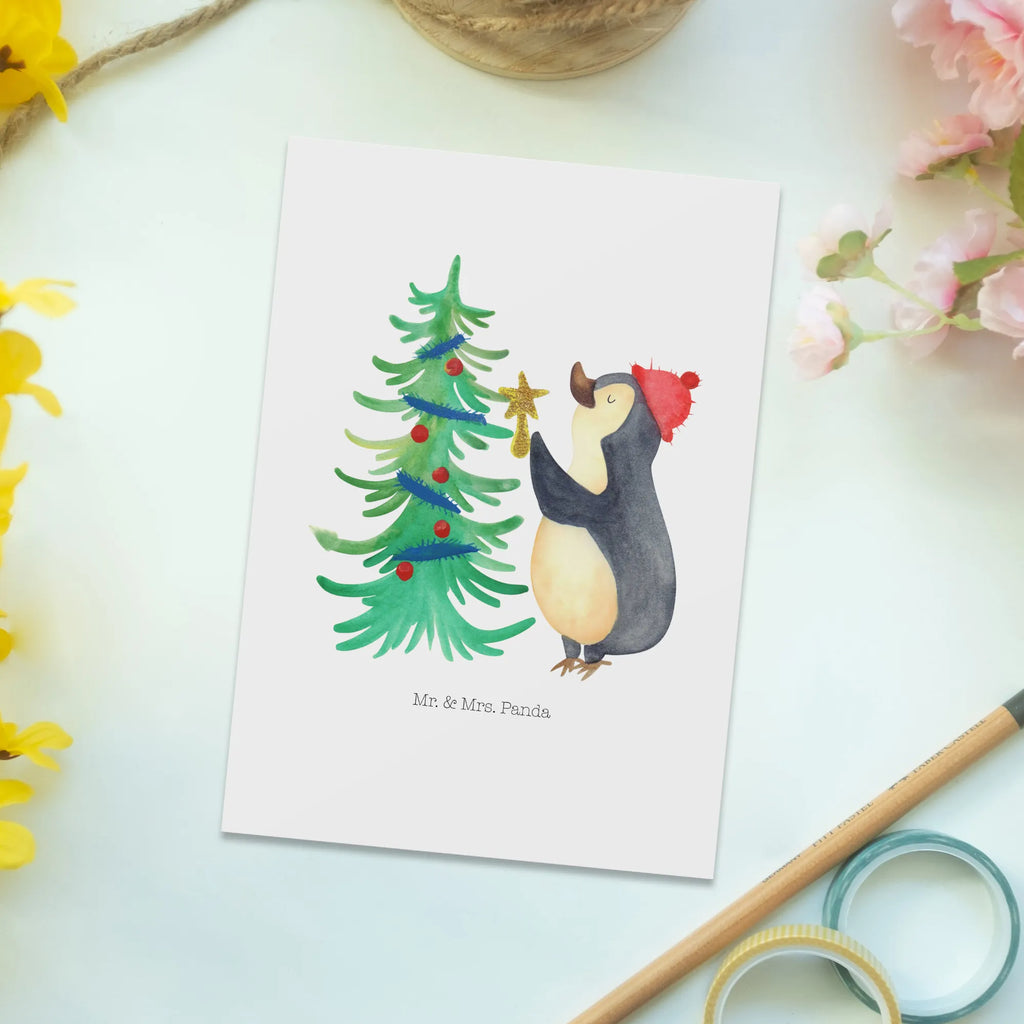 Postkarte Pinguin Weihnachtsbaum Postkarte, Karte, Geschenkkarte, Grußkarte, Einladung, Ansichtskarte, Geburtstagskarte, Einladungskarte, Dankeskarte, Ansichtskarten, Einladung Geburtstag, Einladungskarten Geburtstag, Winter, Weihnachten, Weihnachtsdeko, Nikolaus, Advent, Heiligabend, Wintermotiv, Pinguin