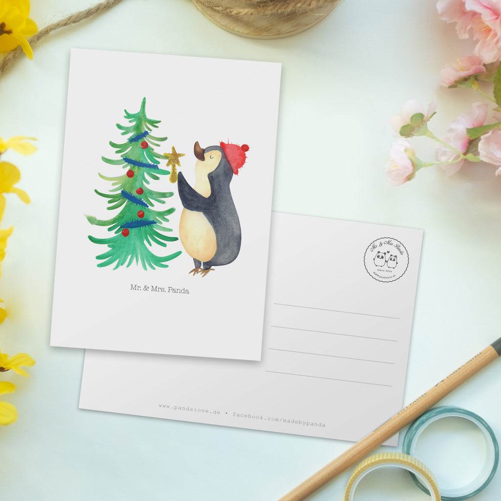 Postkarte Pinguin Weihnachtsbaum Postkarte, Karte, Geschenkkarte, Grußkarte, Einladung, Ansichtskarte, Geburtstagskarte, Einladungskarte, Dankeskarte, Ansichtskarten, Einladung Geburtstag, Einladungskarten Geburtstag, Winter, Weihnachten, Weihnachtsdeko, Nikolaus, Advent, Heiligabend, Wintermotiv, Pinguin