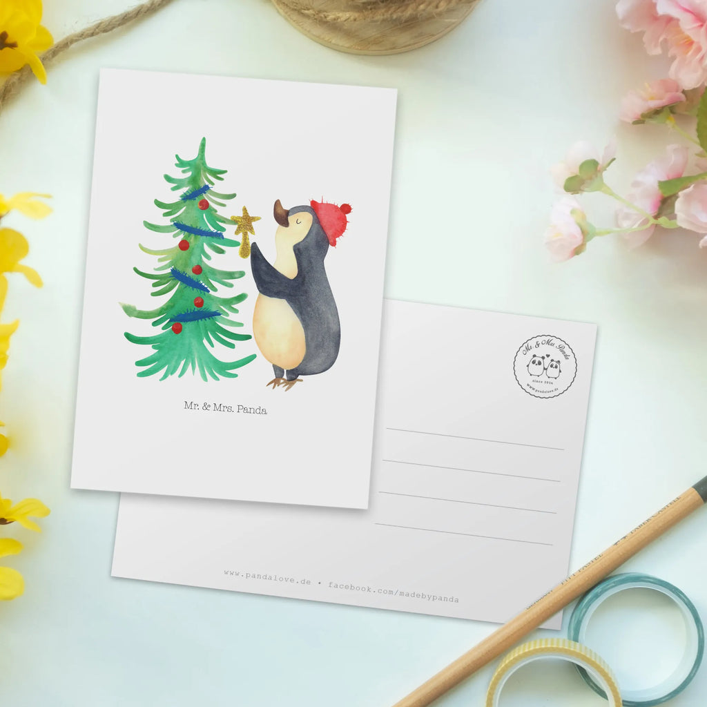 Postkarte Pinguin Weihnachtsbaum Postkarte, Karte, Geschenkkarte, Grußkarte, Einladung, Ansichtskarte, Geburtstagskarte, Einladungskarte, Dankeskarte, Ansichtskarten, Einladung Geburtstag, Einladungskarten Geburtstag, Winter, Weihnachten, Weihnachtsdeko, Nikolaus, Advent, Heiligabend, Wintermotiv, Pinguin