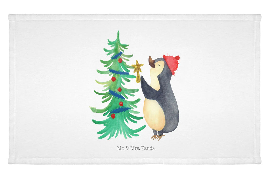 Handtuch Pinguin Weihnachtsbaum Gästetuch, Reisehandtuch, Sport Handtuch, Frottier, Kinder Handtuch, Winter, Weihnachten, Weihnachtsdeko, Nikolaus, Advent, Heiligabend, Wintermotiv, Pinguin