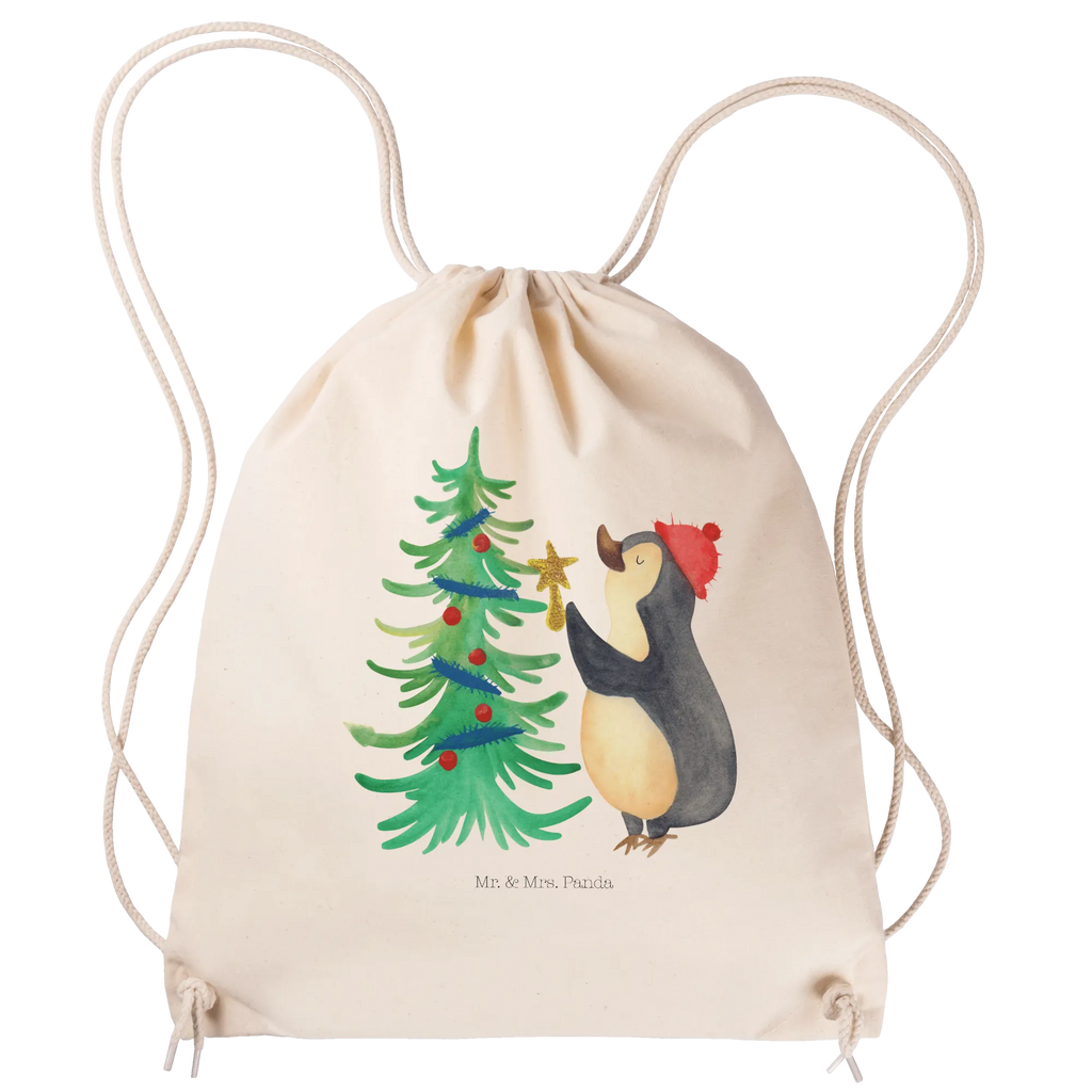 Sportbeutel Pinguin Weihnachtsbaum Sportbeutel, Turnbeutel, Beutel, Sporttasche, Tasche, Stoffbeutel, Sportbeutel Kinder, Gymsack, Beutel Rucksack, Kleine Sporttasche, Sportzubehör, Turnbeutel Baumwolle, Winter, Weihnachten, Weihnachtsdeko, Nikolaus, Advent, Heiligabend, Wintermotiv, Pinguin