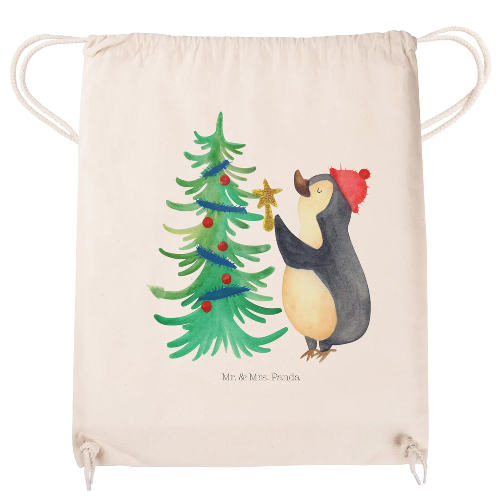 Sportbeutel Pinguin Weihnachtsbaum Sportbeutel, Turnbeutel, Beutel, Sporttasche, Tasche, Stoffbeutel, Sportbeutel Kinder, Gymsack, Beutel Rucksack, Kleine Sporttasche, Sportzubehör, Turnbeutel Baumwolle, Winter, Weihnachten, Weihnachtsdeko, Nikolaus, Advent, Heiligabend, Wintermotiv, Pinguin