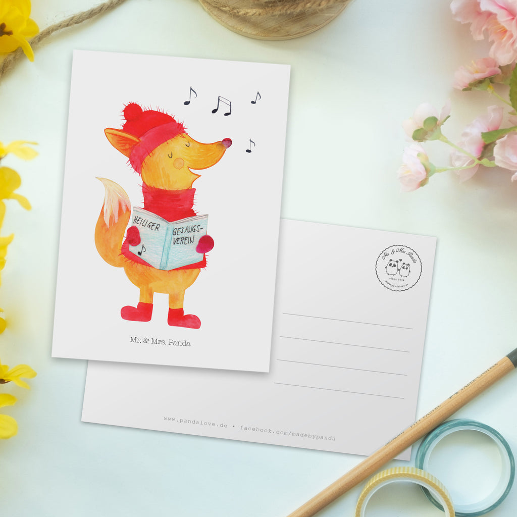 Postkarte Fuchs Sänger Postkarte, Karte, Geschenkkarte, Grußkarte, Einladung, Ansichtskarte, Geburtstagskarte, Einladungskarte, Dankeskarte, Ansichtskarten, Einladung Geburtstag, Einladungskarten Geburtstag, Winter, Weihnachten, Weihnachtsdeko, Nikolaus, Advent, Heiligabend, Wintermotiv, Fuchs, Füchse, Sänger, Geschenk Sänger, Singen, Weihnachtslieder