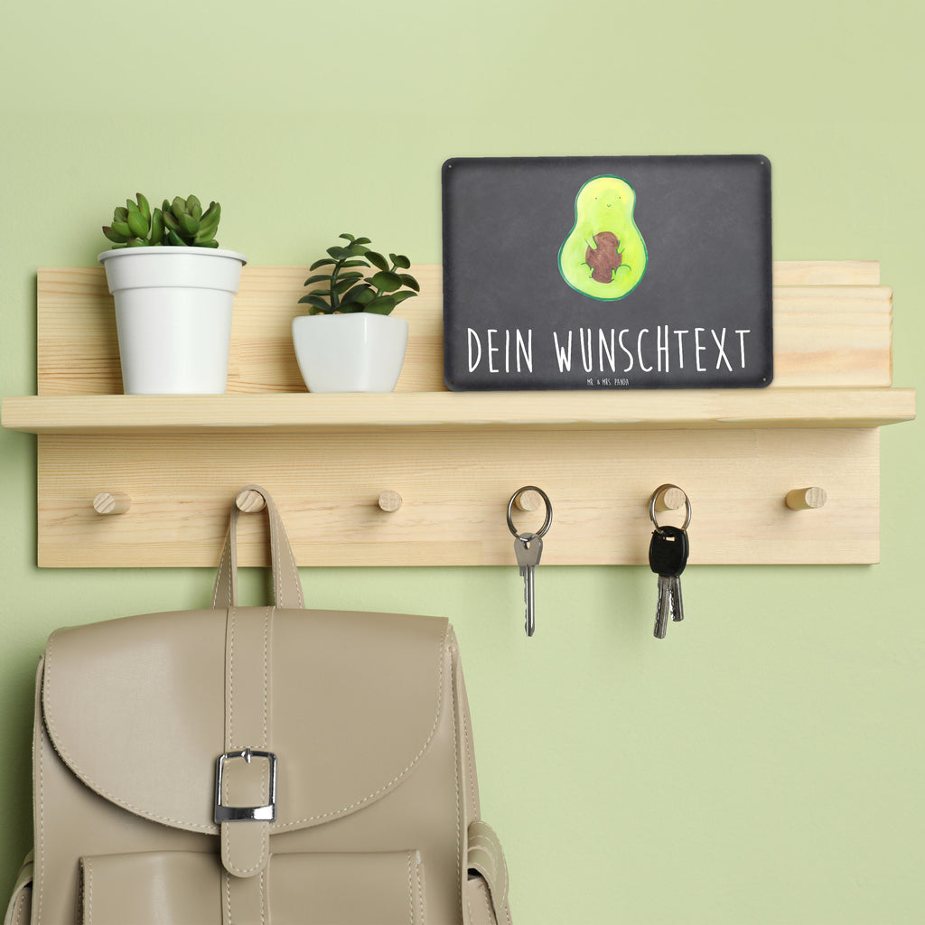 Personalisiertes Blechschild Avocado Kern Blechschild, Metallschild, Geschenk Schild, Schild, Magnet-Metall-Schild, Deko Schild, Wandschild, Wand-Dekoration, Türschild, Avocado, Veggie, Vegan, Gesund, Avokado, Avocadokern, Kern, Pflanze, Spruch Leben