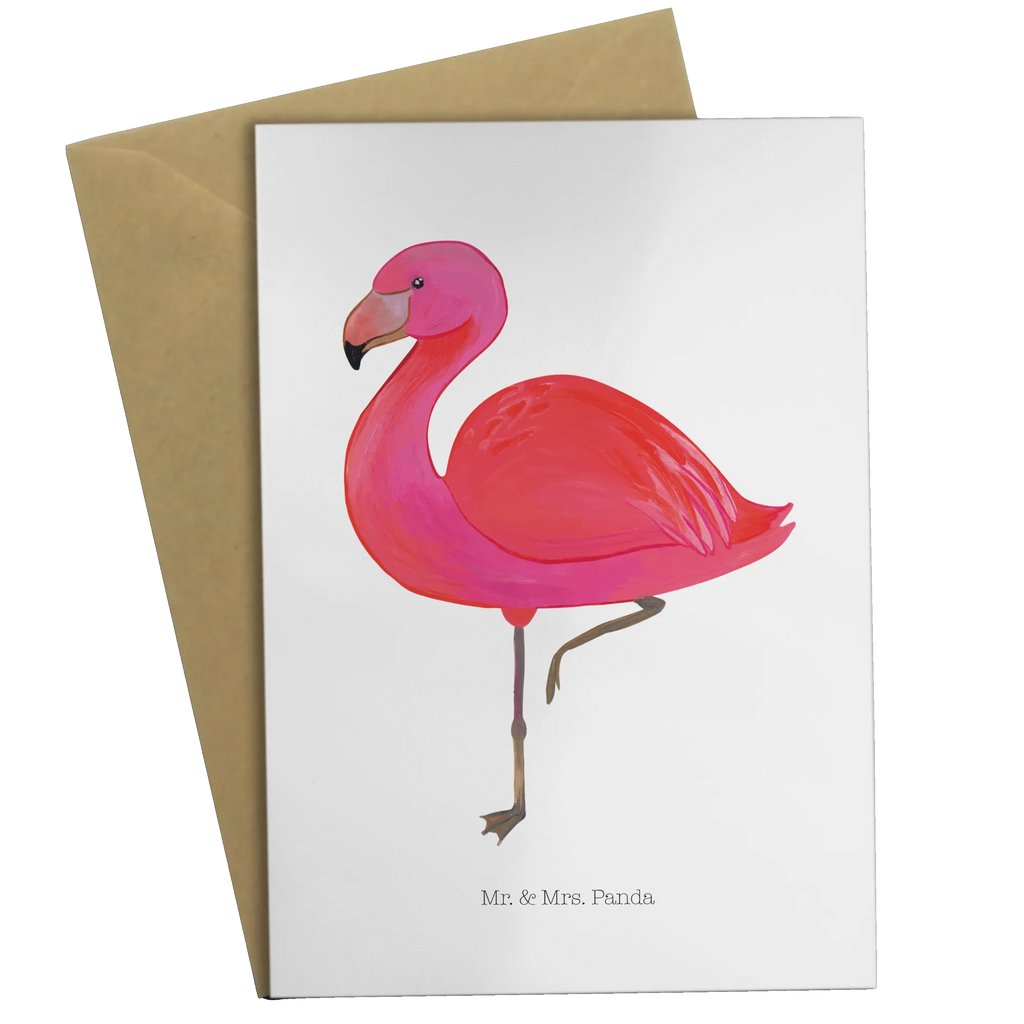 Grußkarte Flamingo classic Grußkarte, Klappkarte, Einladungskarte, Glückwunschkarte, Hochzeitskarte, Geburtstagskarte, Karte, Ansichtskarten, Flamingo, Einzigartig, Selbstliebe, Stolz, ich, für mich, Spruch, Freundin, Freundinnen, Außenseiter, Sohn, Tochter, Geschwister