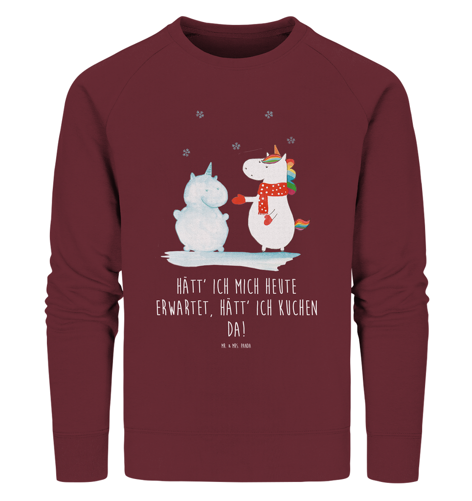 Organic Pullover Einhorn Schneemann Pullover, Pullover Männer, Pullover Frauen, Sweatshirt, Sweatshirt Männer, Sweatshirt Frauen, Unisex, Einhorn, Einhörner, Einhorn Deko, Pegasus, Unicorn, Schneemann, Winter, Schnee, Kuchen, Weihnachten, kalt, Mütze, Handschuhe, X-Mas