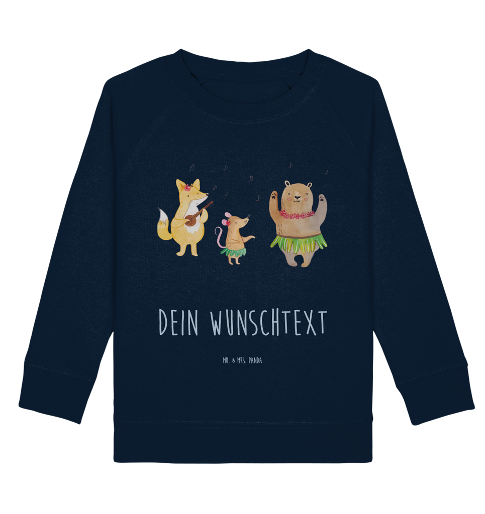 Personalisierter Kinder Pullover Waldtiere Aloha Personalisierter Kinder Pullover, Personalisiertes Kinder Sweatshirt, Jungen, Mädchen, Tiermotive, Gute Laune, lustige Sprüche, Tiere, Wald, Waldtiere, Musik, Aloha, Bär, Hase, Igel, Tanzen, Leben, Lachen