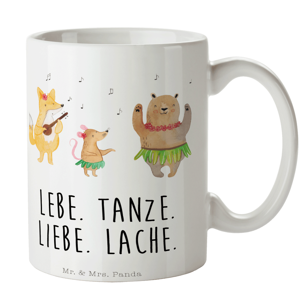 Tasse Waldtiere Aloha Tasse, Kaffeetasse, Teetasse, Becher, Kaffeebecher, Teebecher, Keramiktasse, Porzellantasse, Büro Tasse, Geschenk Tasse, Tasse Sprüche, Tasse Motive, Kaffeetassen, Tasse bedrucken, Designer Tasse, Cappuccino Tassen, Schöne Teetassen, Tiermotive, Gute Laune, lustige Sprüche, Tiere, Wald, Waldtiere, Musik, Aloha, Bär, Hase, Igel, Tanzen, Leben, Lachen