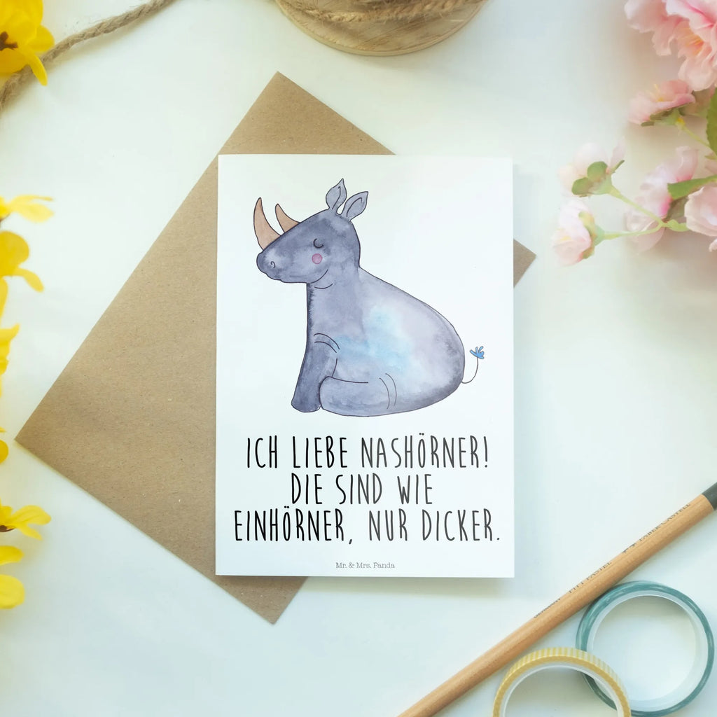 Grußkarte Einhorn Nashorn Grußkarte, Klappkarte, Einladungskarte, Glückwunschkarte, Hochzeitskarte, Geburtstagskarte, Karte, Ansichtskarten, Einhorn, Einhörner, Einhorn Deko, Pegasus, Unicorn, Regenbogen, witzig, lustig, Zoo, Glitzer, Einhornpower, Erwachsenwerden, Nashorn, Nashörner