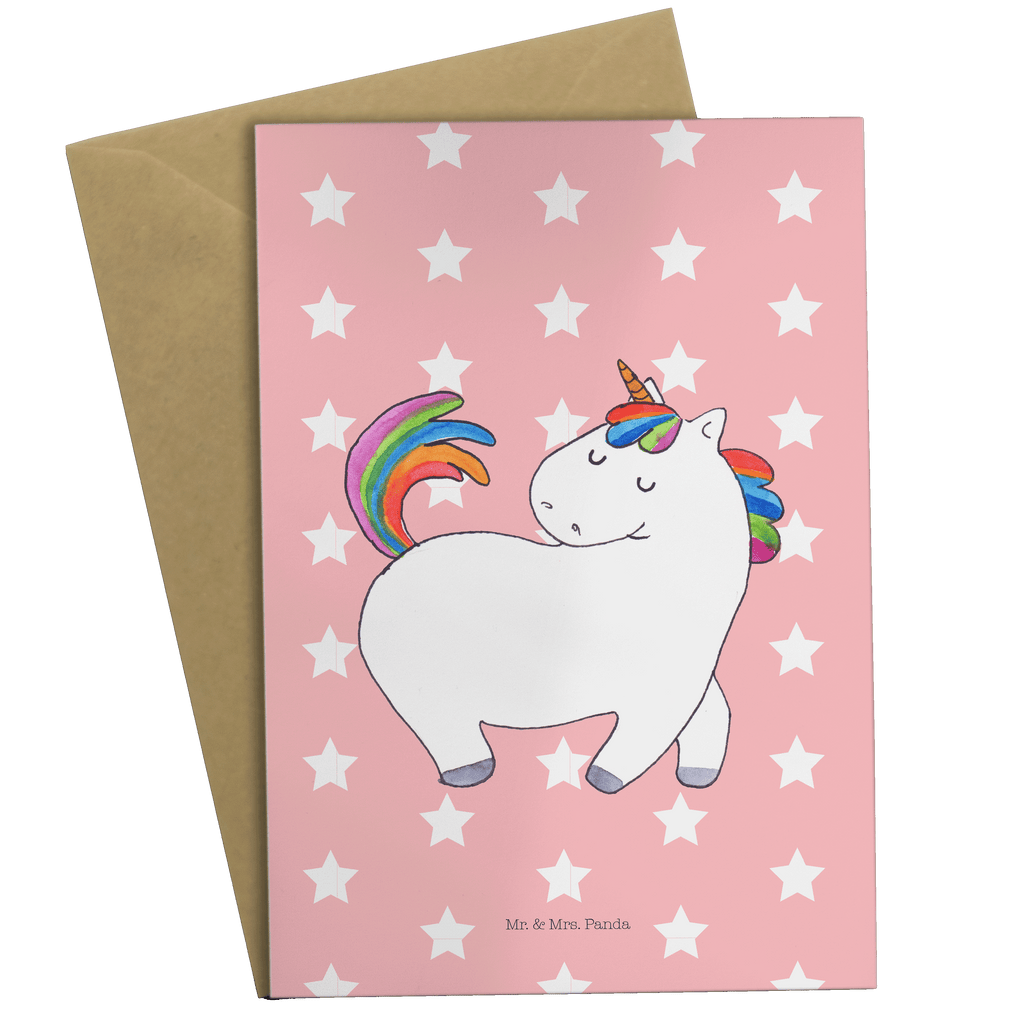 Grußkarte Einhorn Stolzieren Grußkarte, Klappkarte, Einladungskarte, Glückwunschkarte, Hochzeitskarte, Geburtstagskarte, Karte, Ansichtskarten, Einhorn, Einhörner, Einhorn Deko, Pegasus, Unicorn, stolz, anders, bunt, Pferd, Reiter, Reiten, Freundin, Geschenk