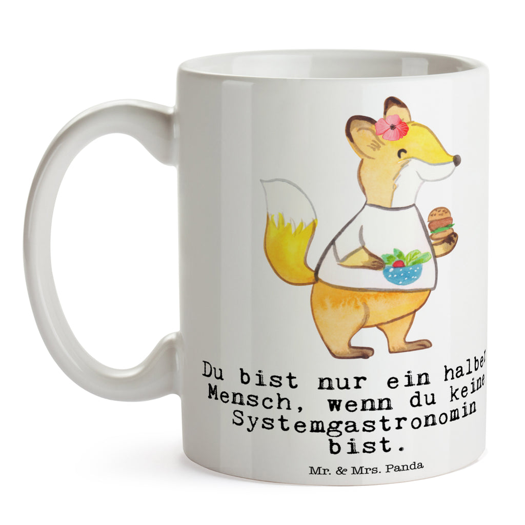 Tasse Systemgastronomin mit Herz Tasse, Kaffeetasse, Teetasse, Becher, Kaffeebecher, Teebecher, Keramiktasse, Porzellantasse, Büro Tasse, Geschenk Tasse, Tasse Sprüche, Tasse Motive, Kaffeetassen, Tasse bedrucken, Designer Tasse, Cappuccino Tassen, Schöne Teetassen, Beruf, Ausbildung, Jubiläum, Abschied, Rente, Kollege, Kollegin, Geschenk, Schenken, Arbeitskollege, Mitarbeiter, Firma, Danke, Dankeschön