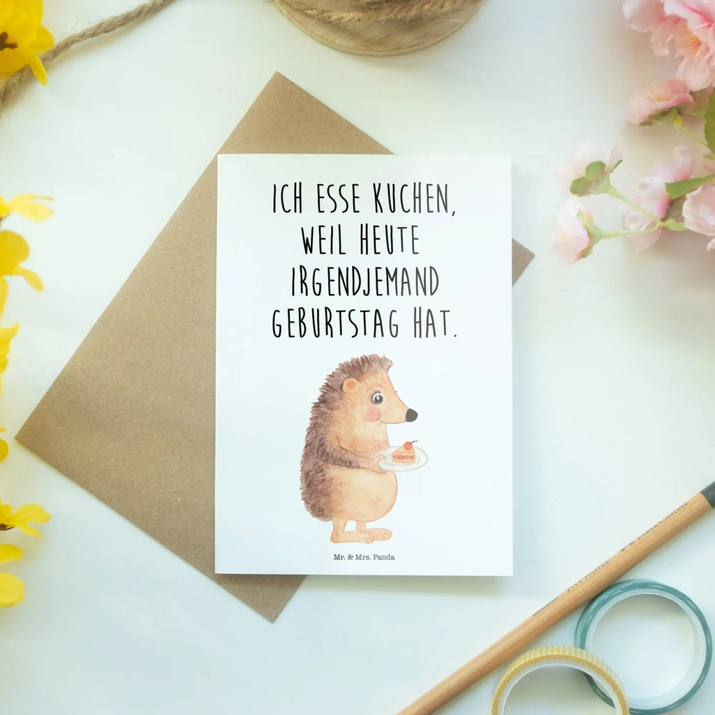 Grußkarte Igel Kuchenstück Grußkarte, Klappkarte, Einladungskarte, Glückwunschkarte, Hochzeitskarte, Geburtstagskarte, Karte, Ansichtskarten, Tiermotive, Gute Laune, lustige Sprüche, Tiere, Igel, Essen Spruch, Kuchen, Backen Geschenk, Kuchen backen, Einladung Party, Geburtstagskuchen, Torte