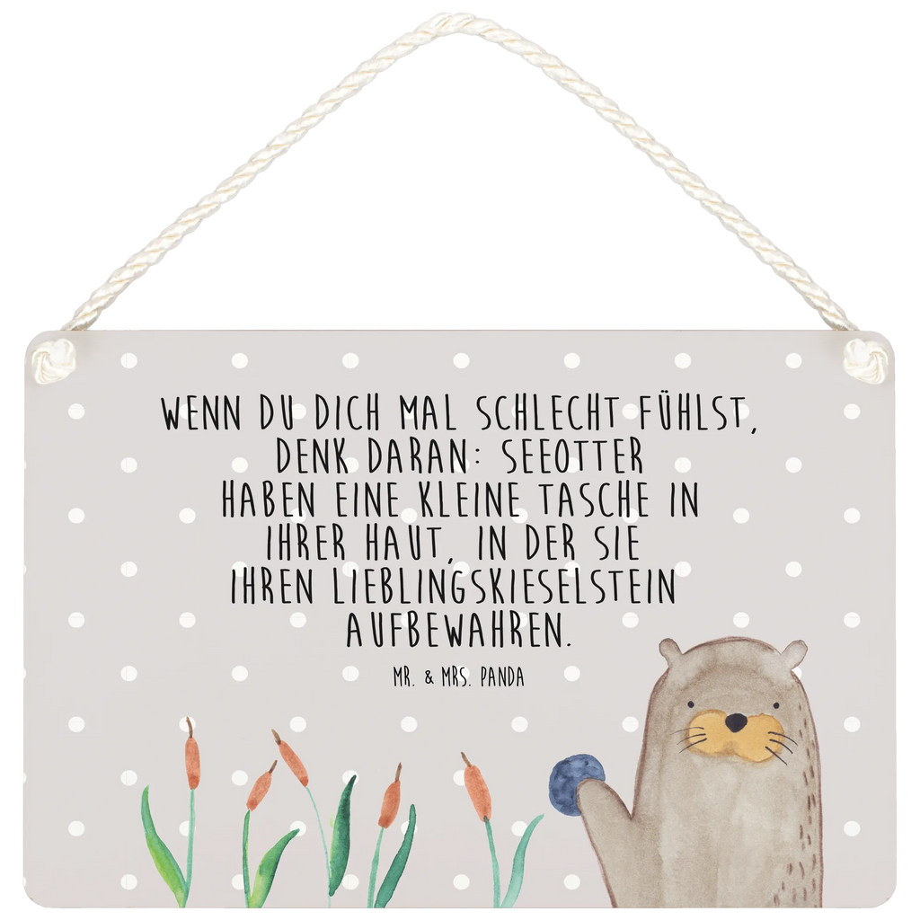 Deko Schild Otter Stein Dekoschild, Deko Schild, Schild, Tür Schild, Türschild, Holzschild, Wandschild, Wanddeko, Otter, Fischotter, Seeotter, Otter Seeotter See Otter