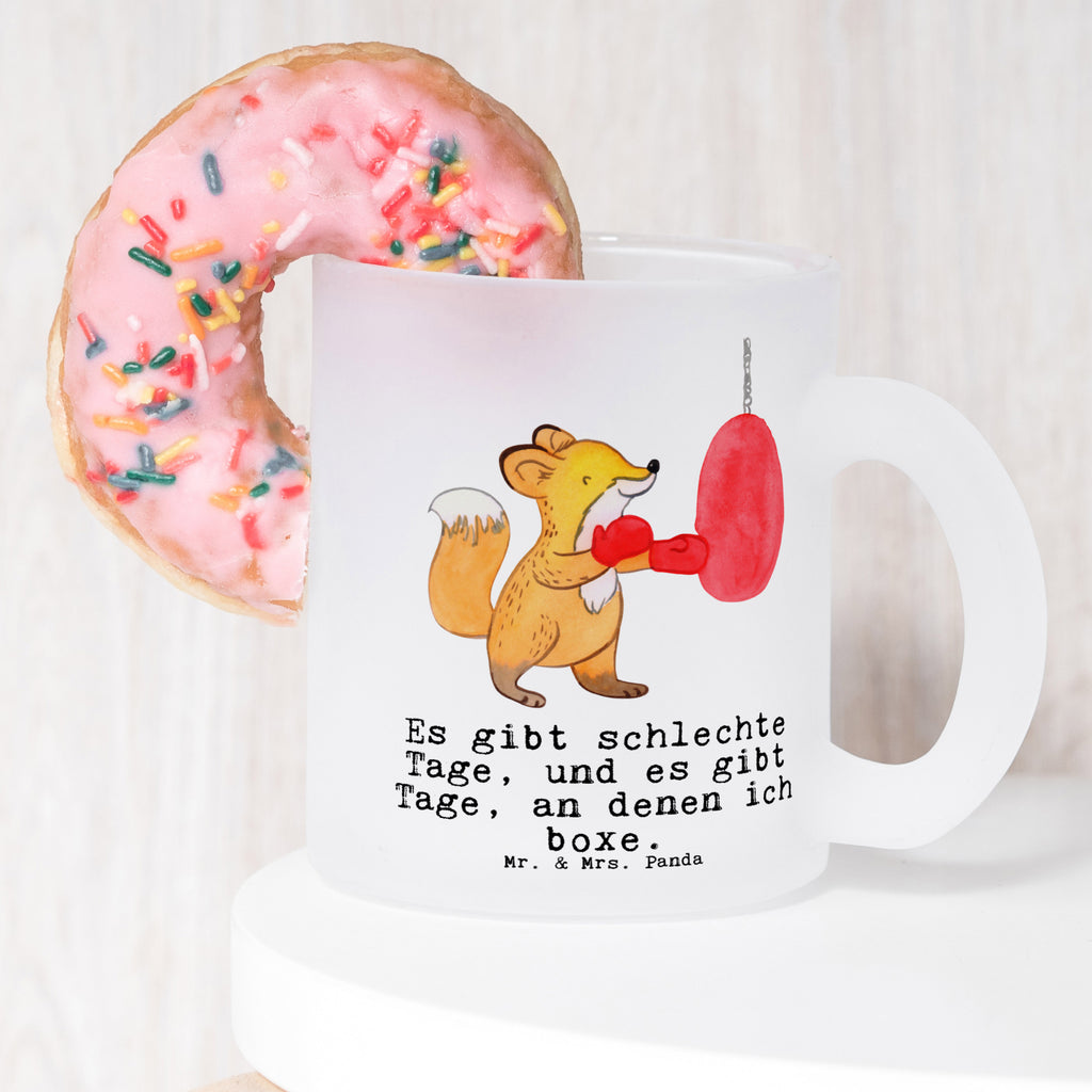 Teetasse Fuchs Boxen Tage Teetasse, Teeglas, Teebecher, Tasse mit Henkel, Tasse, Glas Teetasse, Teetasse aus Glas, Geschenk, Sport, Sportart, Hobby, Schenken, Danke, Dankeschön, Auszeichnung, Gewinn, Sportler, Boxen, Boxkampf, Boxtraining