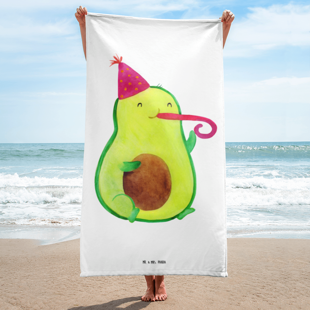 XL Badehandtuch Avocado Partyhupe Handtuch, Badetuch, Duschtuch, Strandtuch, Saunatuch, Avocado, Veggie, Vegan, Gesund, Party, Feierlichkeit, Feier, Fete, Geburtstag, Gute Laune, Tröte