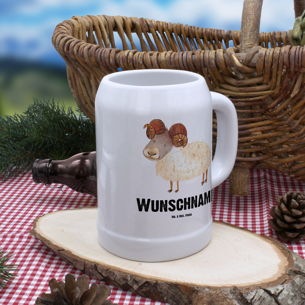 Personalisierter Bierkrug Sternzeichen Widder Bierkrug mit Namen, Bierkrug personalisieren, Bierglas mit Namen, Personalisierung, Bedrucken, Tierkreiszeichen, Sternzeichen, Horoskop, Astrologie, Aszendent, Widder Geschenk, Widder Sternzeichen, Geschenk März, Geschenk April, Geburtstag März, Geburtstag April, Bock, Schafbock