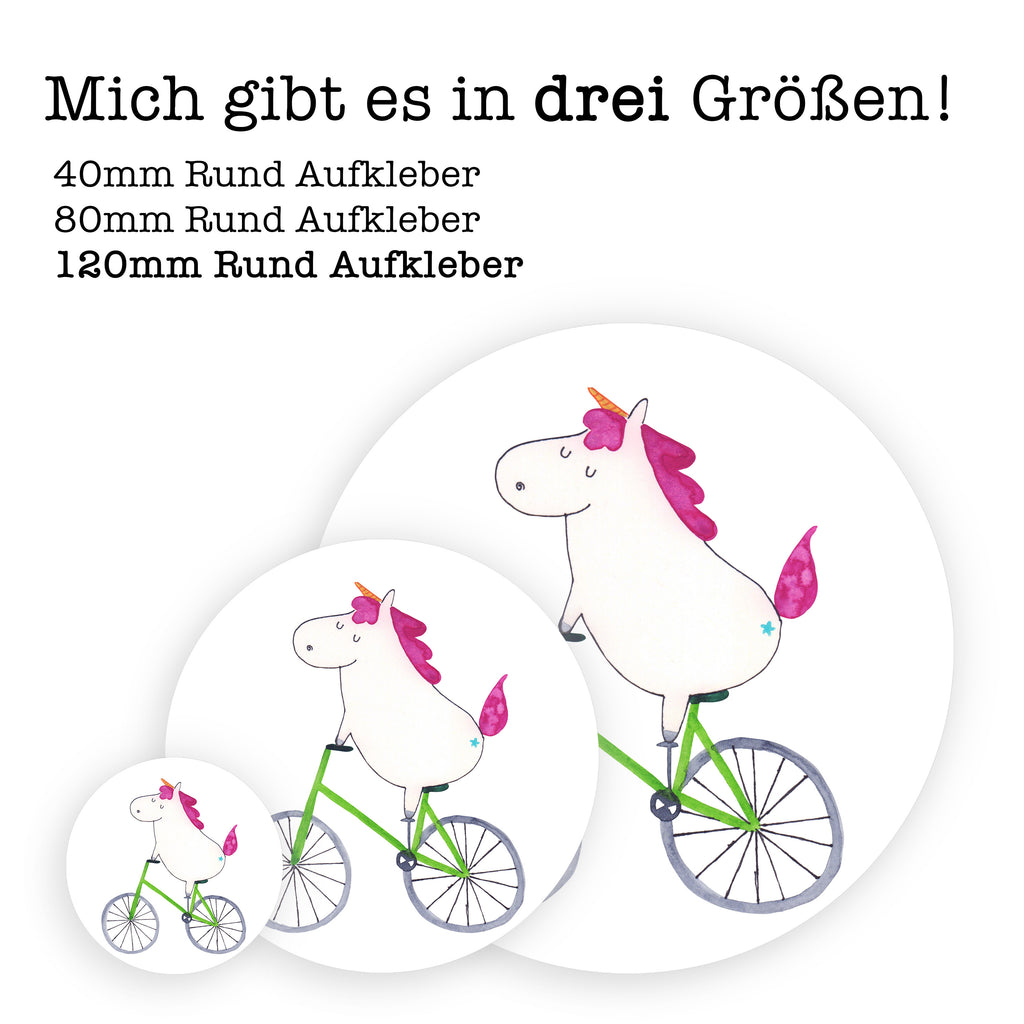 Rund Aufkleber Einhorn Radfahrer Sticker, Aufkleber, Etikett, Einhorn, Einhörner, Einhorn Deko, Pegasus, Unicorn, Radfahren, Radfahrer, Rad, Bike, Feenstaub, Konfetti, Luxusproblem, Kummer, Liebeskummer