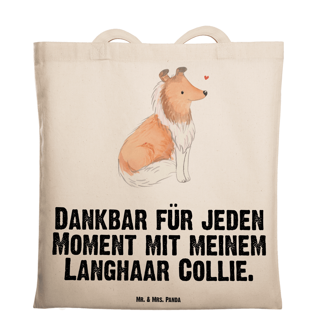 Tragetasche Langhaar Collie Moment Beuteltasche, Beutel, Einkaufstasche, Jutebeutel, Stoffbeutel, Hund, Hunderasse, Rassehund, Hundebesitzer, Geschenk, Tierfreund, Schenken, Welpe, Langhaar Collie, britischer Hütehund