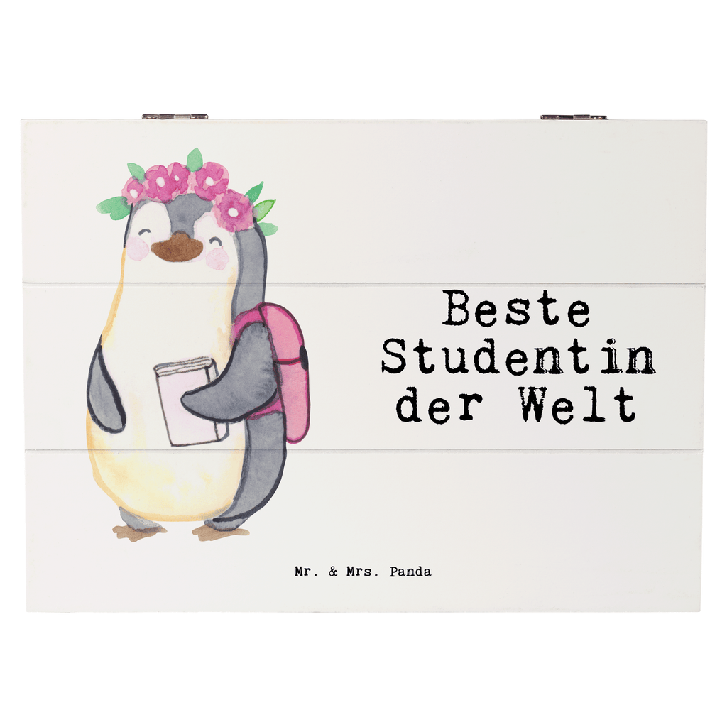 Holzkiste Pinguin Beste Studentin der Welt Holzkiste, Kiste, Schatzkiste, Truhe, Schatulle, XXL, Erinnerungsbox, Erinnerungskiste, Dekokiste, Aufbewahrungsbox, Geschenkbox, Geschenkdose, für, Dankeschön, Geschenk, Schenken, Geburtstag, Geburtstagsgeschenk, Geschenkidee, Danke, Bedanken, Mitbringsel, Freude machen, Geschenktipp, Studentin, Studium, Tochter, Spaß, Musterschülerin, lustig, Studienabschluss, witzig, Universität, Abschluss, Alumni, Uni, Studenten, Hochschule