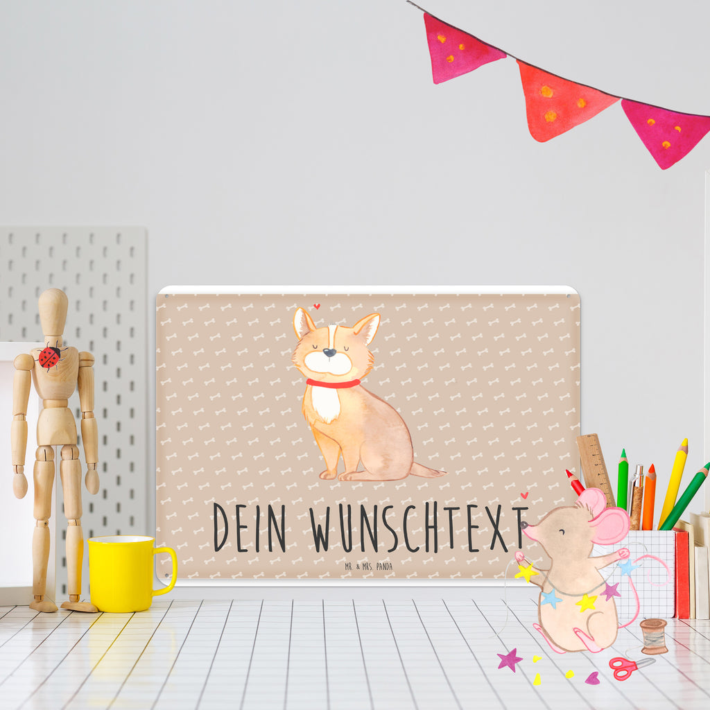 Personalisiertes Blechschild Hund Glück Blechschild, Metallschild, Geschenk Schild, Schild, Magnet-Metall-Schild, Deko Schild, Wandschild, Wand-Dekoration, Türschild, Hund, Hundemotiv, Haustier, Hunderasse, Tierliebhaber, Hundebesitzer, Sprüche, Corgie, Hundeliebe, Spruch, Hundemama, Liebe