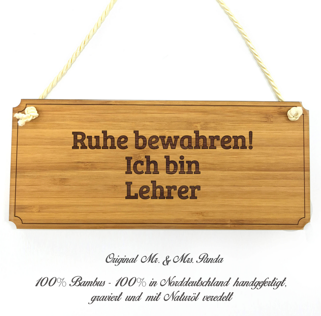 Türschild Classic Schild Lehrer Dekoschild, Schild, Wanddeko, Werbeschild, Holzschild, Reklameschild, Türschild, Küchenschild, Wandschild, Holztafel, Motivschild, Spruchschild, Landhaus, Shabby, graviert