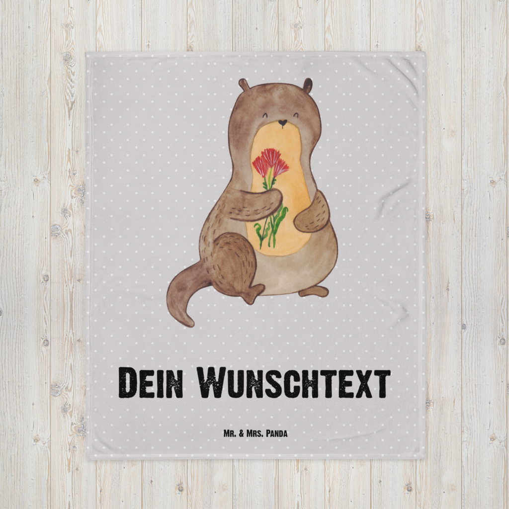 Babydecke mit Namen Otter Blumenstrauß Babdyecke personalisiert, Babydecke mit Namen, Babydecke bedrucken, Babygeschenk personalisiet, Babygeschenk mit Namen, Krabbeldecke mit Namen, Krabbeldecke personalisiert, Otter, Fischotter, Seeotter, Otter Seeotter See Otter